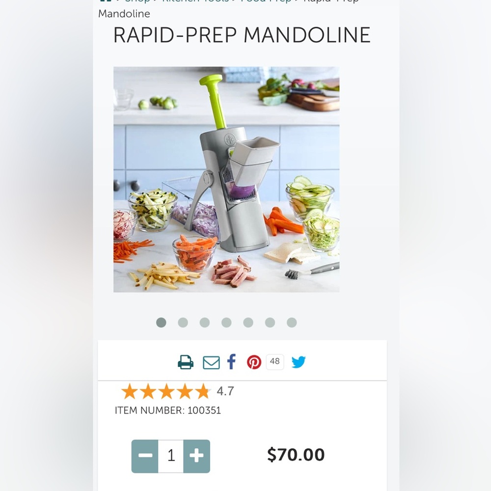 NEW in Box Rapid-Prep Mandoline